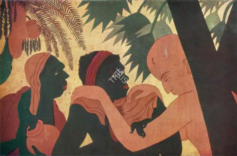 A.K. Haldar (Artist), Jagai Madhai and Nityananda, Painting