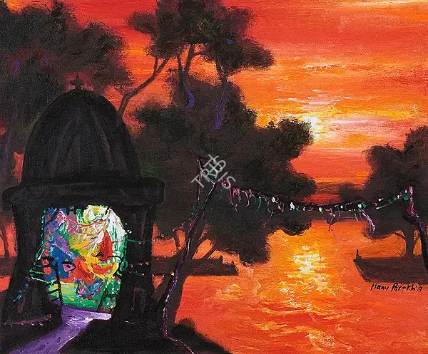 Manu Parekh (Artist), Evening Light, 2009, Painting