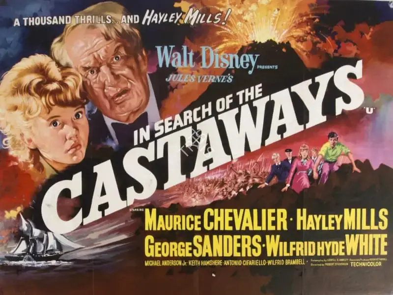 Walt Disney (Producer), In Search of the Castaways, 1962, Poster