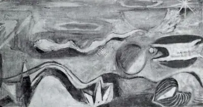 K. Damodaran (Artist), The blue Depth, Painting