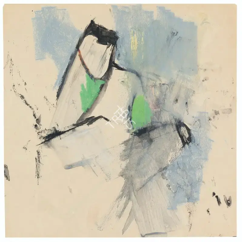 Nasreen Mohamedi (Artist), Untitled (Figure), 1961, Painting