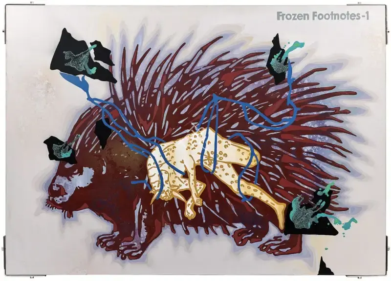 Jitish Kallat (Artist), Frozen Footnotes - 1, 2005, Painting