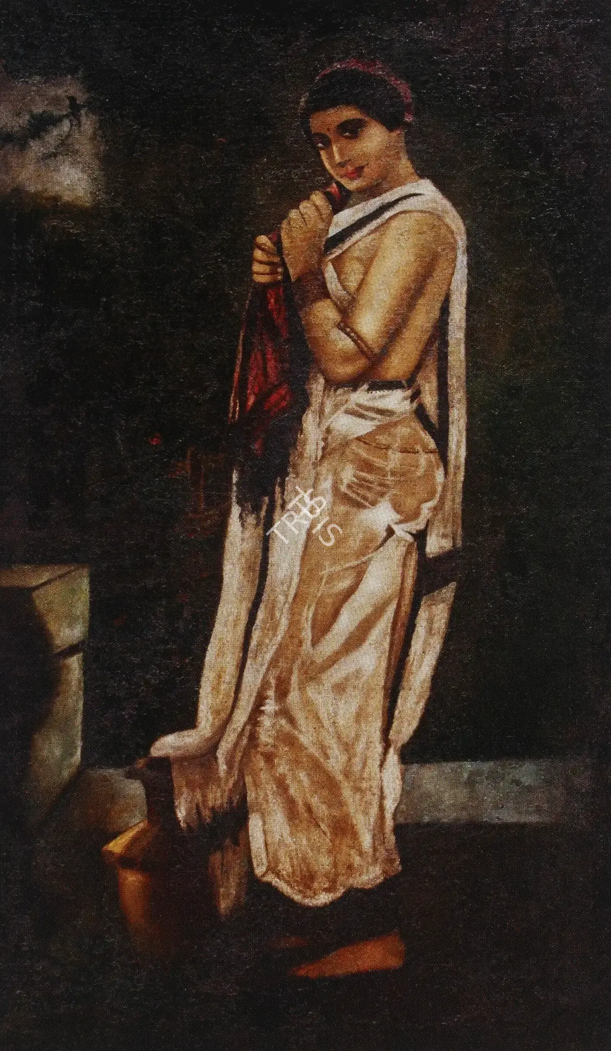 Hemendranath Mazumdar (Artist), After Bath, Painting