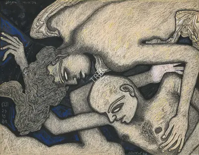 Chowdhury, Jogen (Artist). Untitled, 1994 | Painting, AG.Onl/20.12.20, 2020 · Asta Guru