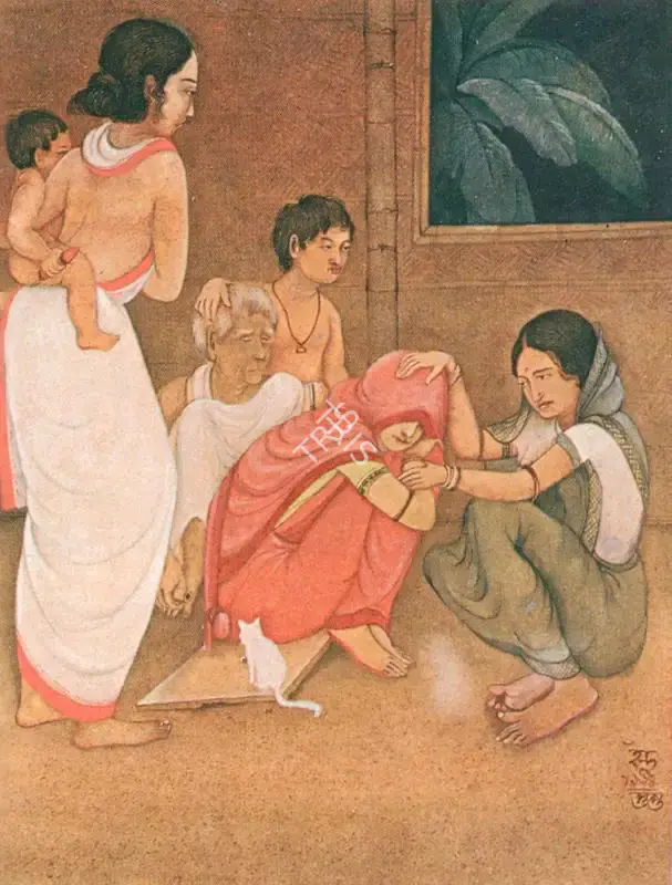 Indu Gupta (Artist), Blessing the New Bride, 1934, Painting