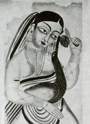 Unknown (Artist), Woman with Peacock, 1875, Painting