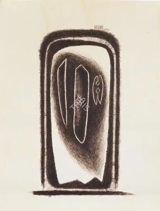 Sadequain (Artist), Untitled (Four Figures), 1962, Drawing