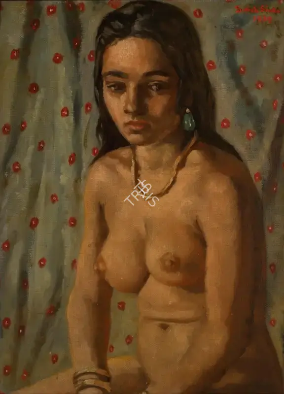 Satish Sinha (Artist), Nude, 1939, Painting
