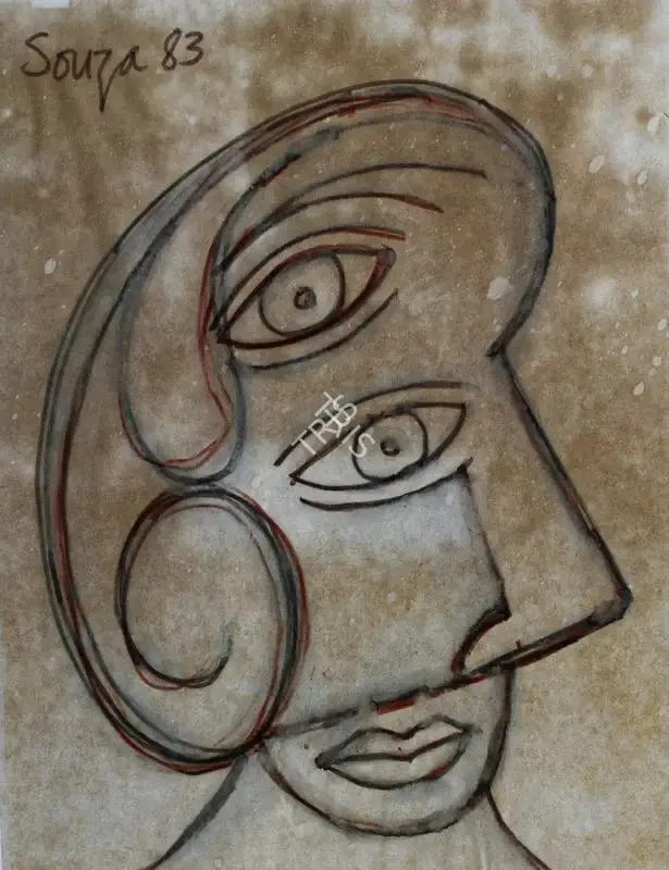 F.N. Souza (Artist), Untitled, 1983, Drawing