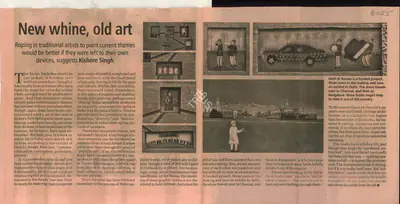 Kishore Singh (Reporter), New Whine, Old Art, 2009, Newspaper Clipping