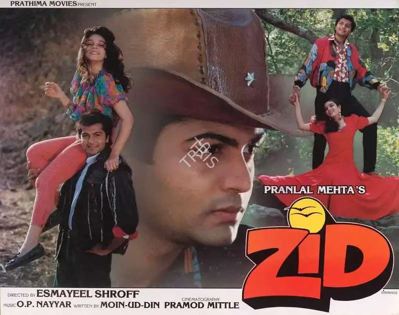 Pranlal Mehta (Producer), Zid, 1994, Lobby Card