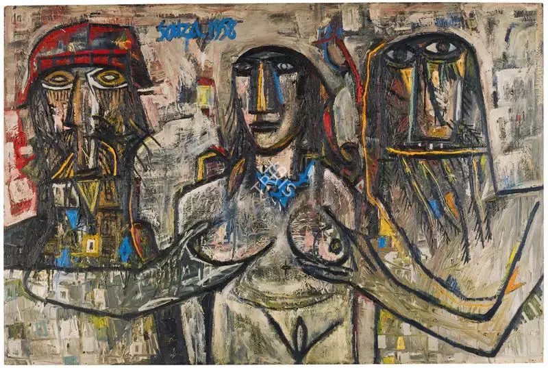 Souza, F.N. (Artist). Untitled, 1958 | Painting, So.Lon/10.06.19, 2019 · Sotheby's