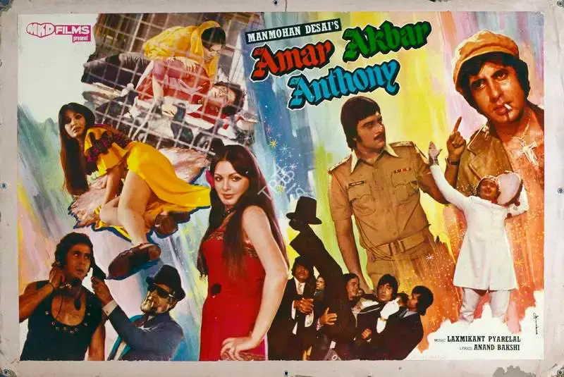 Peter Pereira (Cinematographer), Amar Akbar Anthony, 1977, Lobby Card