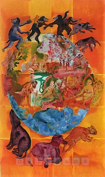 Nalini Malani (Artist), Sita / Medea 1, 2004, Painting