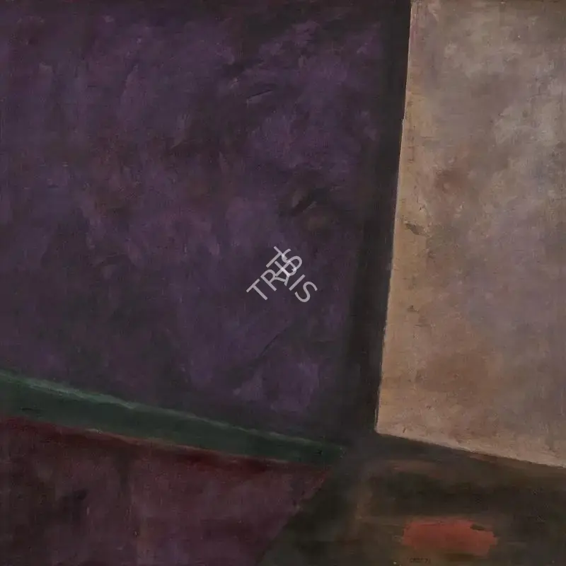 Gade, H.A. (Artist). Farms and Roads, 1978 | Painting, AG.Onl/02.09.23, 2023 · Asta Guru