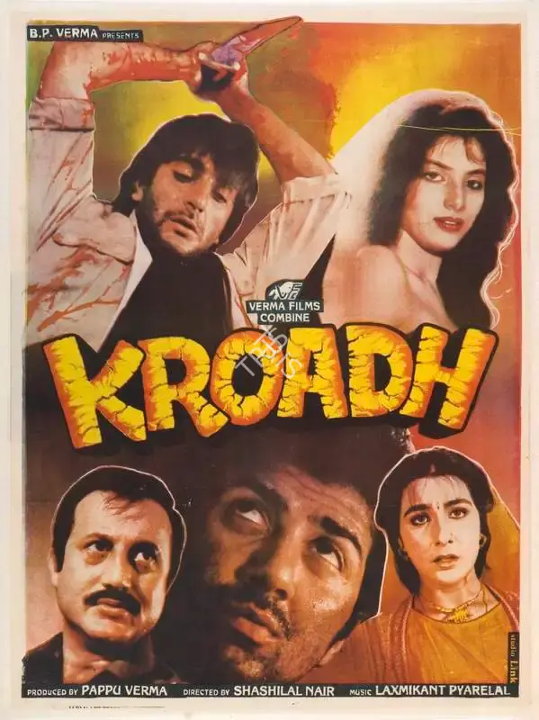 Pappu Verma (Producer), Kroadh, 1990, Full Sheet Poster