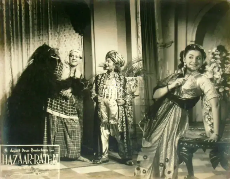Jayant Desai (Director), Hazaar Raten, 1953, Lobby Card