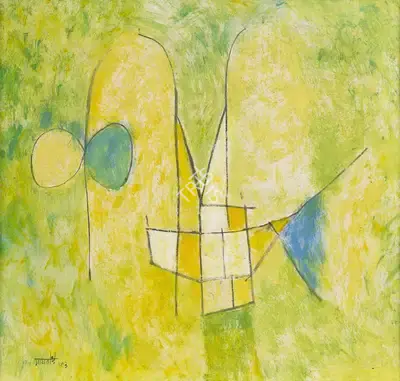 V.S. Gaitonde (Artist), Untitled, 1953, Painting