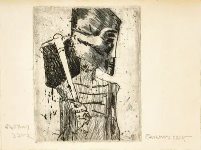 Somnath Hore (Artist), Untitled, 1982, Print