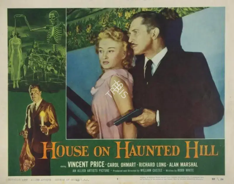 Carl E. Guthrie (Cinematographer), House on Haunted Hill, 1959, Lobby Card