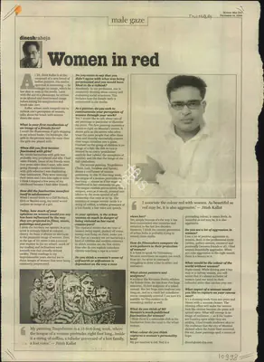 Dinesh Raheja (Reporter), Women in Red, 2003, Newspaper Clipping