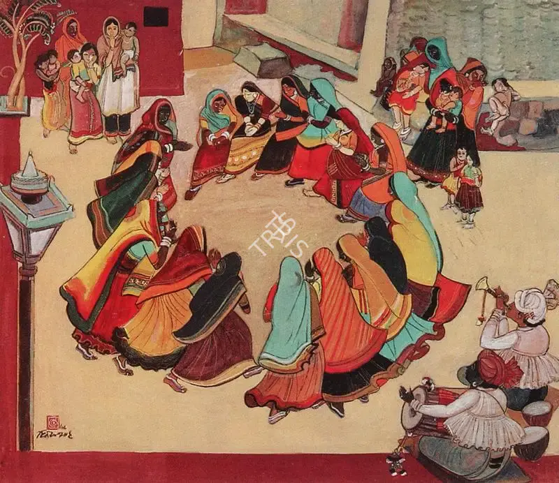 Dinesh Shah (Artist), Garba, 1946, Painting