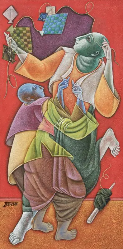 Gujral, Satish (Artist). Untitled (Kite), 2003 | Painting, Sa.Onl/23.06.22, 2022 · Saffronart