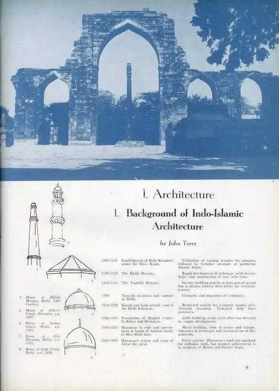John Terry (Essayist), Background of Indo-Islamic Architecture, 1958, Essay