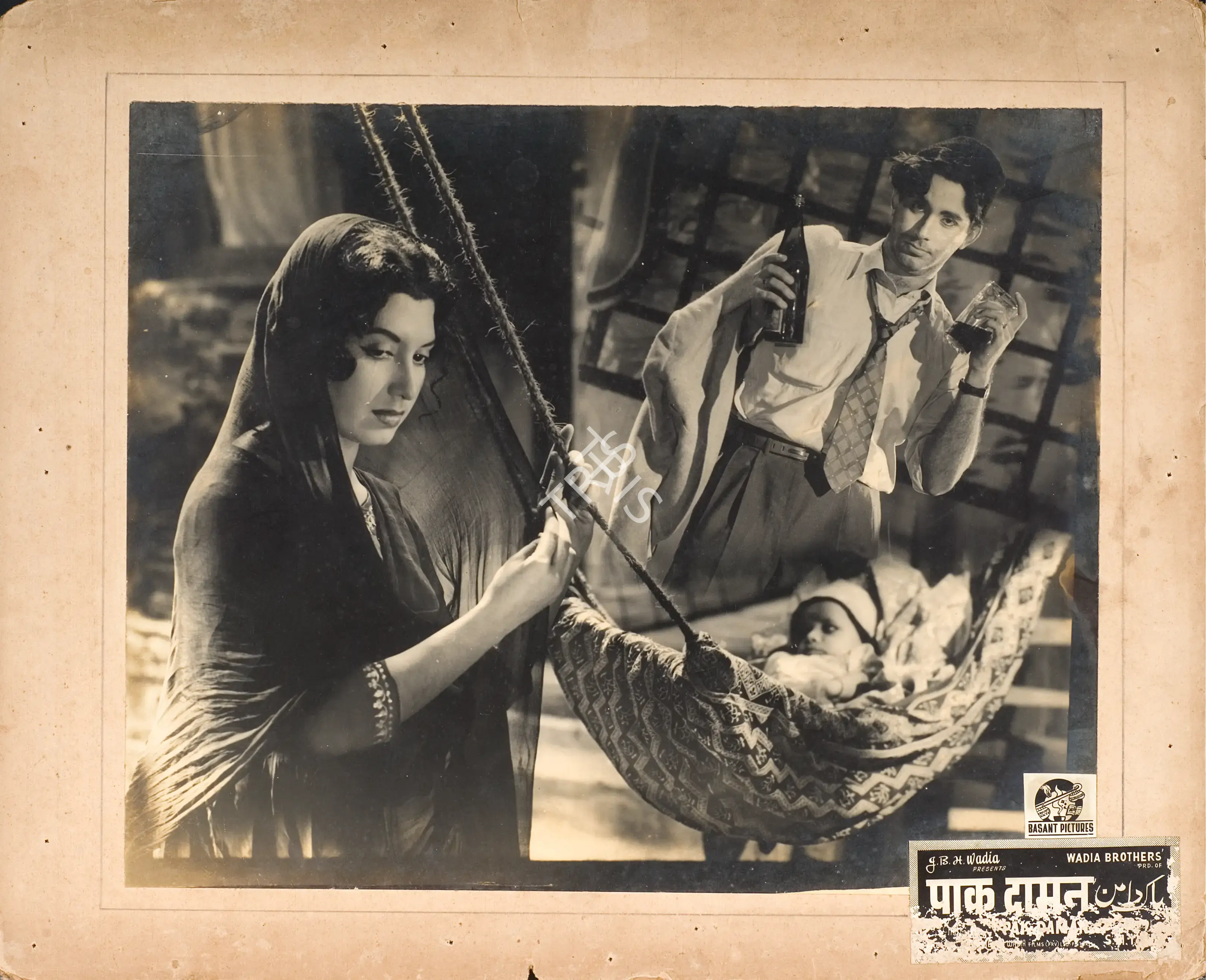 J. B. H. Wadia (Producer), Pak Daman, 1957, Photographic Still Mounted on Lobby Card