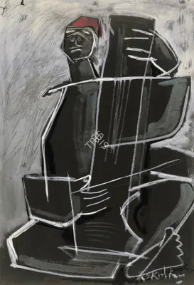 K.S. Kulkarni (Artist), Untitled (Musician), Painting