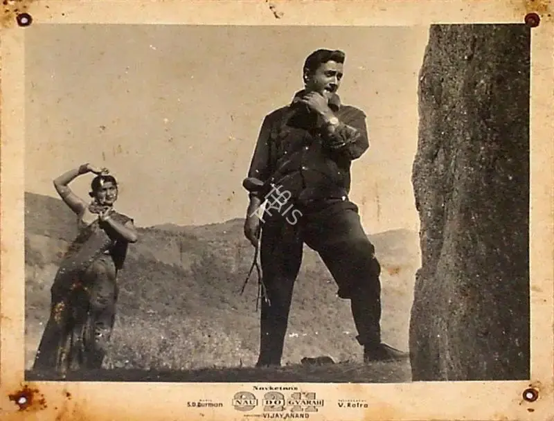 V. Ratra (Cinematographer), Nau Do Gyarah, 1957, Lobby Card