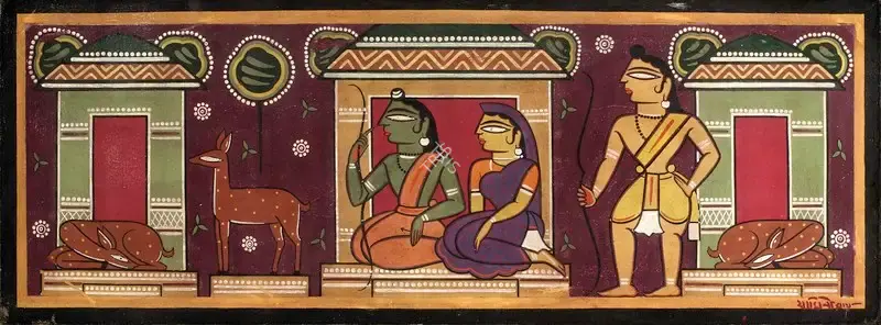 Jamini Roy (Artist), Ramayana Series, 1951, Painting
