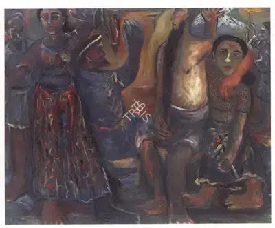 Nalini Malani (Artist), Philosopher and Tramps, Painting