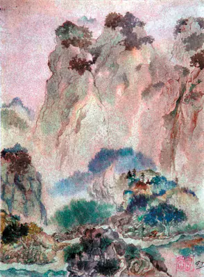 Tagore, Gaganendranath (Artist). Landscape, early 1910s | Painting, 1911
