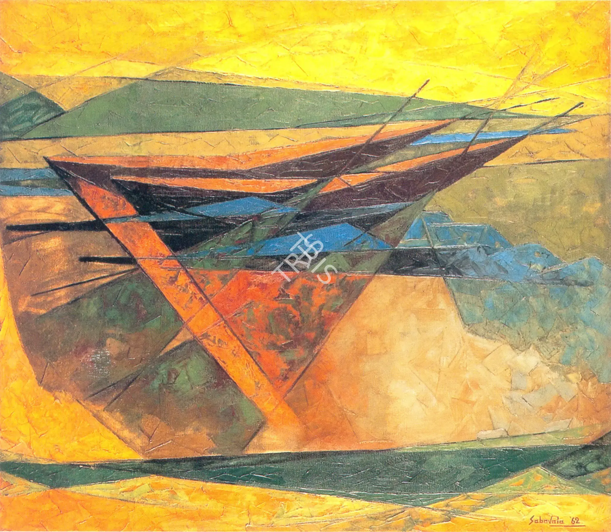 Sabavala, Jehangir (Artist). Beached Boats. Oil on canvas, 1962 | Painting | FineArts | 00374328