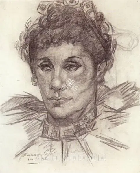 Jehangir Sabavala (Artist), Nanette, 1948, Drawing