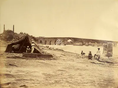 Felice Beato (Photographer), Stone Bridge, Lucknow, 1858, Antiquarian Photograph