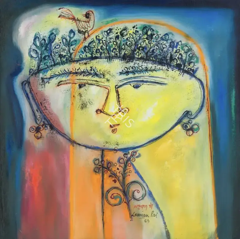 Pai, Laxman (Artist). Ornaments, 1969 | Painting, Sa.Onl/03.04.25, 2025 · Saffronart