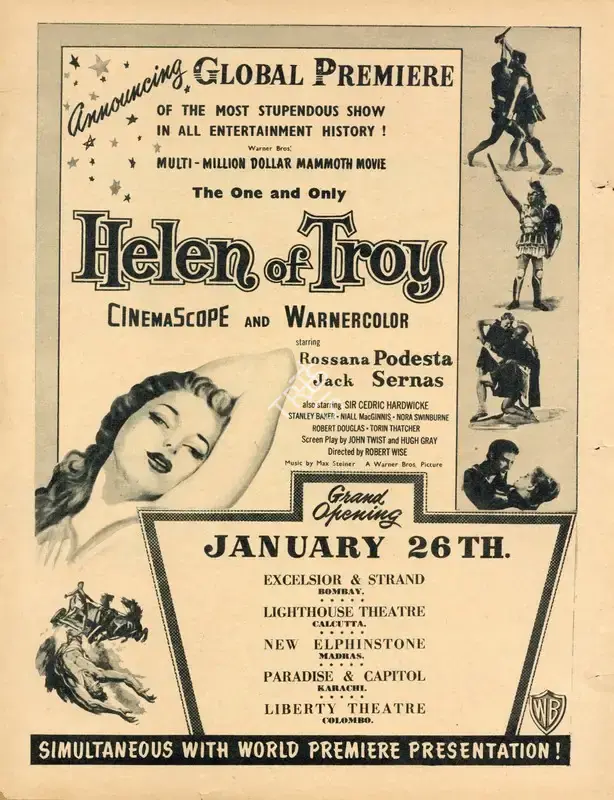 Raoul Walsh (Director), Helen of Troy, 1956, Advertisement