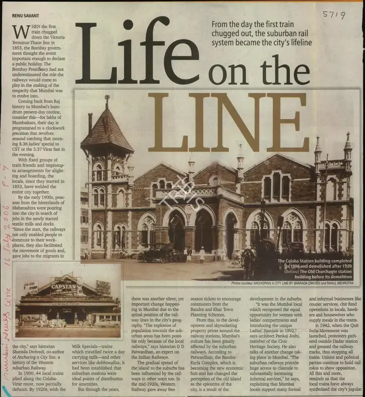 Renu Savant (Reporter), Life On the Line, 2006, Newspaper Clipping
