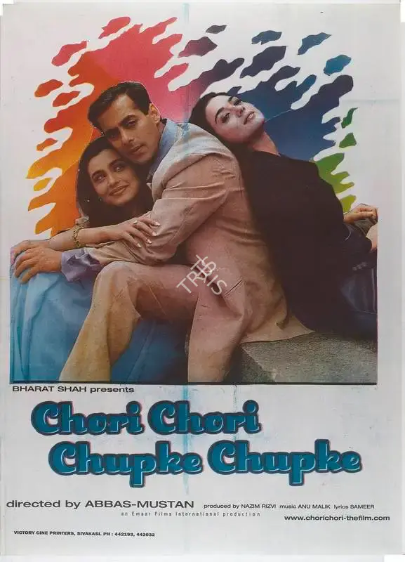 Nazim Rizvi (Producer), Chori Chori Chupke Chupke, 2001, Full Sheet Poster