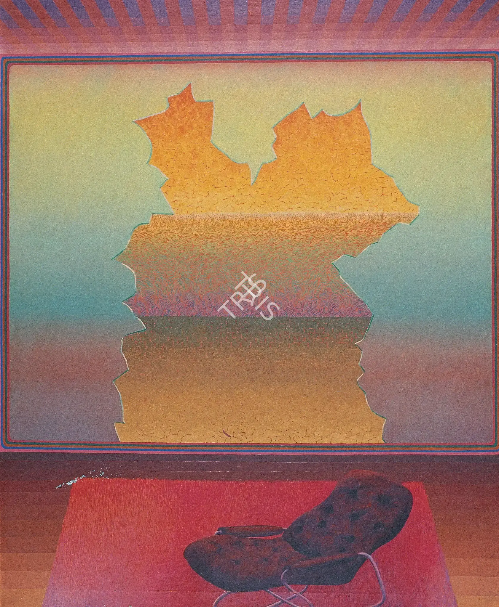 Sundaram, Vivan (Artist). Hotel Interior: The Discreet Charm Of The Bourgeoisie, 1974 | Painting, Os.Del/27.01.12, 2012 · Osian's
