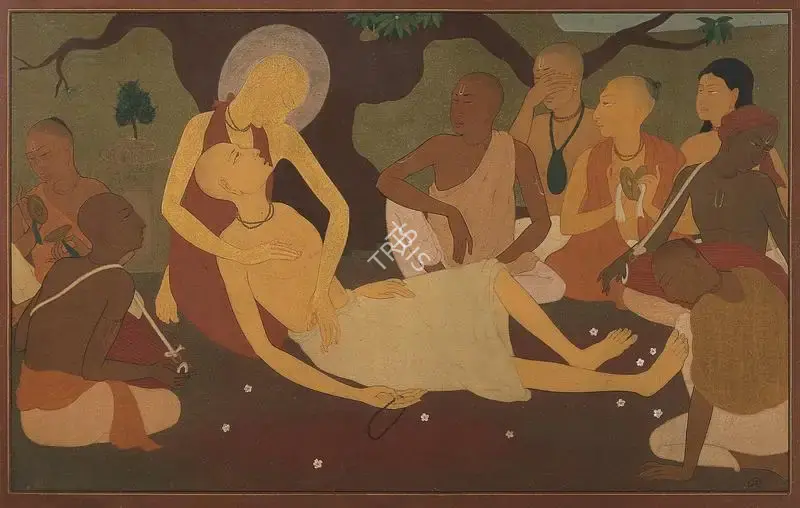Nandalal Bose (Artist), Chaitanya - Gour After Haridas, 1938, Painting