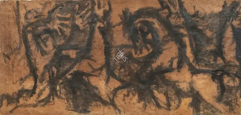 Nikhil Biswas (Artist), Combat (Makimono) Series, 1965, Painting
