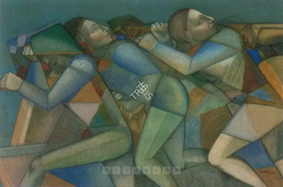 Neeraj Goswami (Artist), Marathon, 2005, Painting