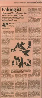 Kishore Singh (Writer), Faking It, 2009, Newspaper Clipping