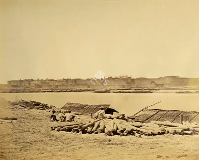 Felice Beato (Photographer), The Fort of Agra from across the Jumna, Agra, 1859, Antiquarian Photograph