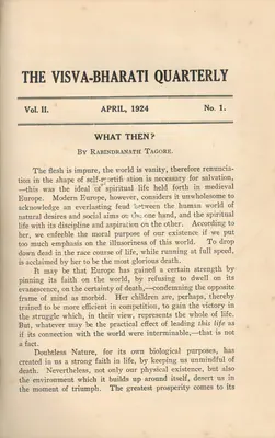 Rabindranath Tagore (Editor), Visva-Bharati Quarterly, 1924, Journal