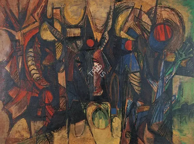 Mondal, Rabin (Artist). Untitled, 1963 | Painting, Os.Mum/07.04.17, 2017 · Osian's