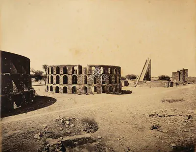 Samuel Bourne (Photographer), The Old Observatory of Rajah Jey Singh (Maharaja Jai Singh), 1865, Antiquarian Photograph